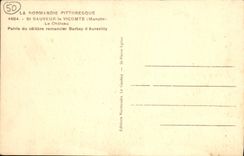 CPA Saint Sauveur Le Vicomte Le Chateau Patrie du celebre romancier Barbier d'Aurevilly