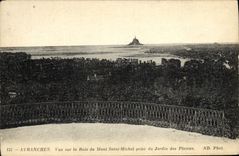 CPA Avranches Vue sur la Baie du Mont Saint Michel Prise du Jardin des Plantes