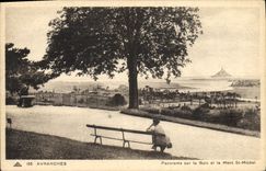CPA Avranches Panorama sur la Baie et le Mont St Michel