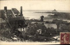 CPA Avranches La baie du Mont Saint Michel Vue de la plate forme 