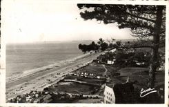 MODERN CARD Carolles Beach Panoramic View