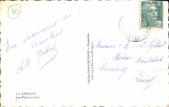 MODERN CARD Carolles Beach Panoramic View