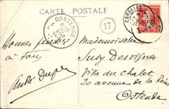 VINTAGE POSTCARD Carolles Reflections on the sea with the Port of Lude