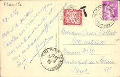 VINTAGE POSTCARD Carolles Way shade Leading to the Beach