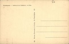 VINTAGE POSTCARD Interior Coutances of the Cathedral the Well