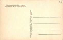 VINTAGE POSTCARD Coutances Cathedral Colonnade of the central tower