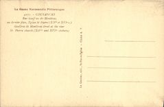 CPA La Basse Normandie Pittoresque Coutances Rue Geoffroy de Montbray Eglise St Pierre