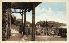 CPA Granville Le Roc Vu Des Villas De La Falaise