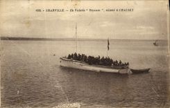 CPA Granville La Vedette Dream allant a Chausey Bateau 