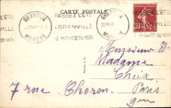 Vuelta de Granville de la POSTAL de la VENDIMIA del barco de pesca