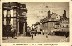 VINTAGE POSTCARD Epernay Street of Trawl-nets Banque de France