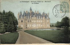 VINTAGE POSTCARD Surroundings of Epernay Boursault the castle