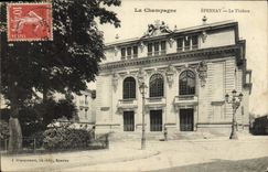 VINTAGE POSTCARD Epernay the Champagne the theater