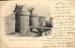 VINTAGE POSTCARD Nantes the Entry Of the Castle