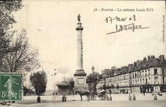 VINTAGE POSTCARD Nantes the Column Louis XVI