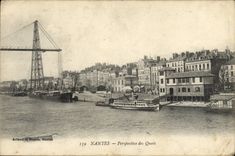 VINTAGE POSTCARD Perspective Nantes Of the Quays Boats