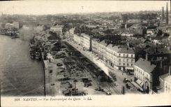 VINTAGE POSTCARD Nantes Panoramic View Of the Quays
