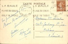 VINTAGE POSTCARD La Baule On Sea the Pavia avenue