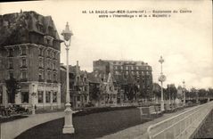 VINTAGE POSTCARD La Baule On Mer Esplanade Of the Casino enters the Hermitage and Majestic