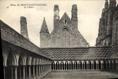 CPA Abbaye Du Mont Saint Michel Le Cloitre