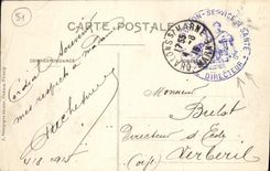 VINTAGE POSTCARD Trawl-nets On the Marne the Savings bank