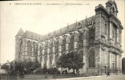 VINTAGE POSTCARD Chalons On Sea the Cathedral Dimensions septentrional
