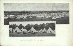 CPA Camp De Chalons Vue Des Tentes Militaria