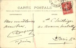 VINTAGE POSTCARD Trawl-nets On the Notre Dame Marne Of the Spine