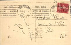 VINTAGE POSTCARD Trawl-nets On the Marne Monument of Deaths 1914 1918 Militaria