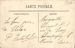 VINTAGE POSTCARD Trawl-nets On the Marne the Cathedral And the Public garden