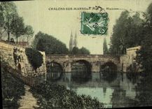VINTAGE POSTCARD Trawl-nets On the Marne Bridge Of the Marines (chart toilee)