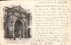 VINTAGE POSTCARD Chalons On the Marne the Gate Of Notre Dame Rue Of Be worth