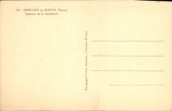 VINTAGE POSTCARD Trawl-nets On the Marne Interior Of the Cathedral