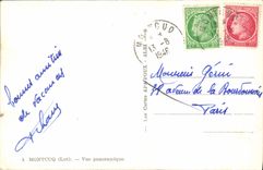 VINTAGE POSTCARD Montcuq Panoramic View