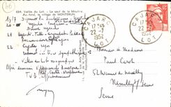 VINTAGE POSTCARD Vallee Of the Batch the Jump Of Crushes the Village De Montbrun