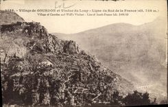 CPA Village De Gourdon Et Viaduc Du Loup Ligne Du Sud De La France 