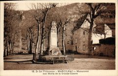 VINTAGE POSTCARD the Picturesque Batch Marcilhac War memorial Of the Militaria Great War