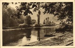 VINTAGE POSTCARD Valley Of the Dordogne the River Around Souillac