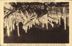 VINTAGE POSTCARD Cave De Lacave Between Souillac And Rocamadour stalactites