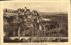 CPA Grotte De Lacave Entre Souillac Et Rocamadour Confluent de l'Ouysse et de la Dordogne et le chateau de Belcastel