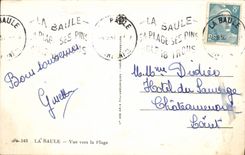 VINTAGE POSTCARD La Baule Seen Towards the Beach