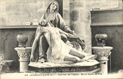 VINTAGE POSTCARD Interior Croisic Of the Church Notre Dame De Pitie