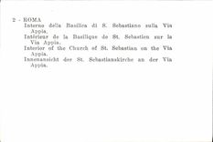 POSTAL MODERNA Sulla de la basílica de Roma Interno Della vía Appia