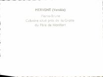 CPM Mervent Pierre Brune Calvaire Situe Pres De la Grotte Du Pere De Montfort