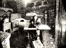 POSTAL MODERNA casa de Picassiette el cuarto de ser dormido