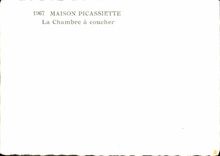 POSTAL MODERNA casa de Picassiette el cuarto de ser dormido