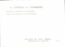 MODERN CARD the Castle De Chambord Frontage And Jardins On the Casino