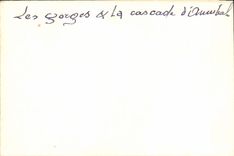 MODERN CARD throats of the cascade of Annibal