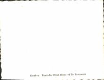 MODERN CARD Geneva Bridge Of Mont Blanc And island Rousseau