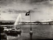 CPM Geneve La Rade Et Le Mont Blanc